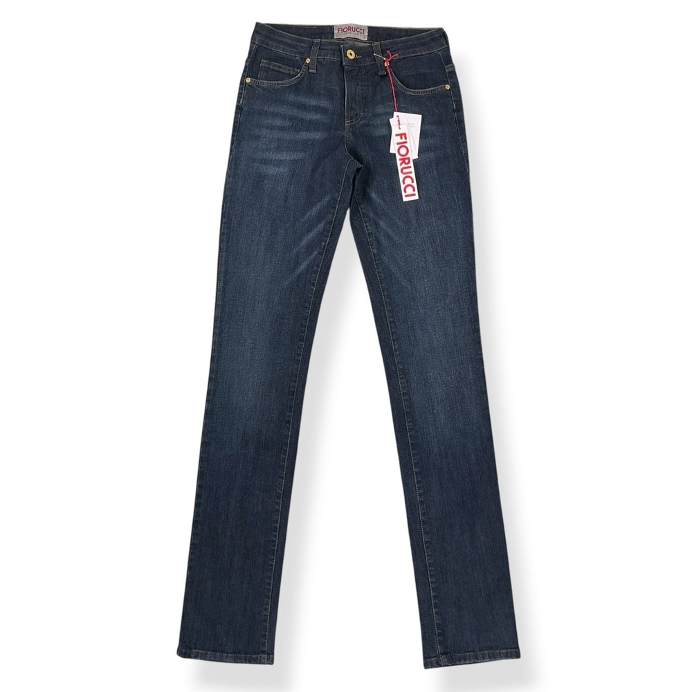 Fiorucci‎ Jeans Womens 26x34.5 Blue Regular Slim Straight Italy 1A162012 NWT